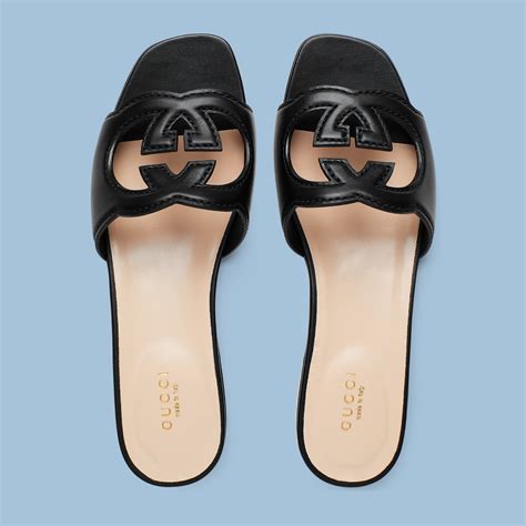 gucci signature web slide sandal|Gucci interlocking slides.